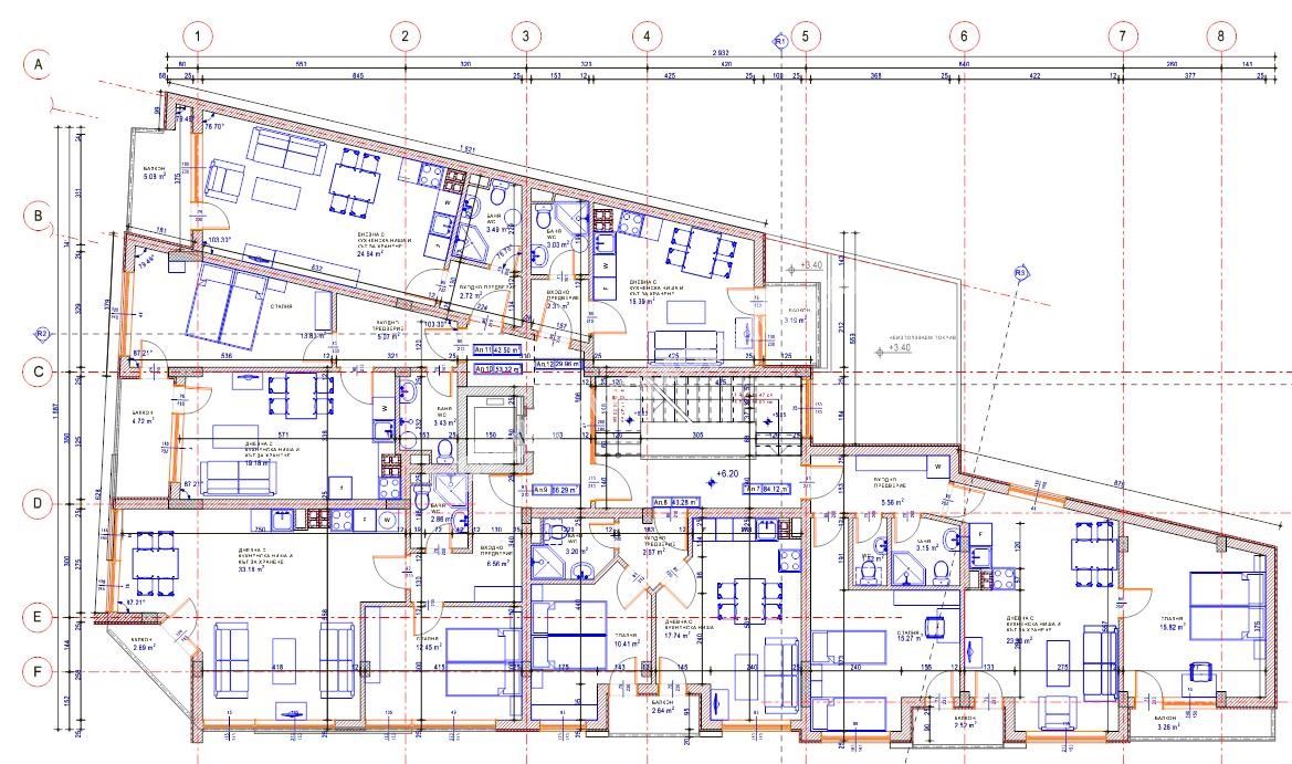 Нов двустаен апартамент за продажба  в к-с 