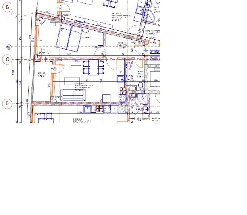 Нов двустаен апартамент за продажба  в к-с 